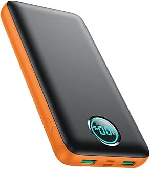 Portable Charger Power Bank 30,800mAh LCD Display Power Bank,25W PD Fast Charging +QC 4.0 Quick Phone Charging Power Bank Tri-Outputs Battery Pack Compatible with iPhone,Android etc(orange)