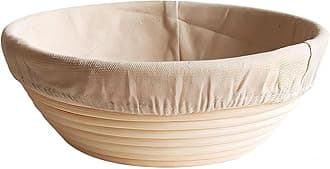 – Bread Proofing Basket, 20cm Round Natural Rattan Sourdough Proving Basket, Banneton Dough Baking Mold with Cloth Liner 20x8cm for Home Bakers Sourdough Starter Kit