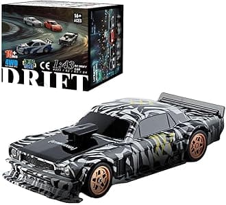 Aetheria Remote Control Drift Car for Adults 1:43 RC Electric Racing Car with Lights 4WD Racing Hobby Vehicle for Adults - RTR Version