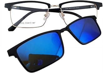 Circleperson magnet Eyeglasses 2 in 1 Polarized Clip on Sunglasses for Men Women Rectangle