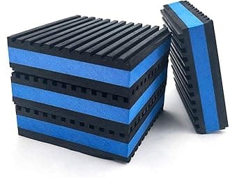 LBG Products Rubber Anti-Vibration Isolator Pads,Heavy Duty Blue EVA Pad for Air Conditioner,Compressors,HVAC,Treadmills etc (3'' X 3'' X 7/8'')