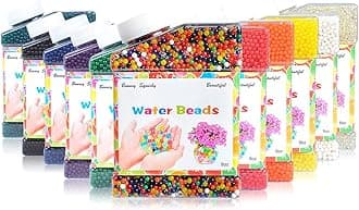 Generic 30000pcs Water Beads Rainbow Mix Crystal Soil Non-Toxic Bottled Pa Age for Inside De ation Air Fresh Children Toy |