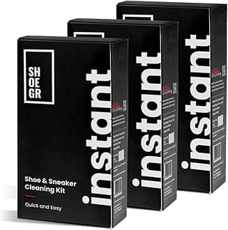 SHOEGR Instant Shoe Cleaning Kit | 150ml Shoe Cleaning Foam & 1 All-Purpose Brush, White Shoe Cleaning Kit, Shoe Cleaner Kit For Sneakers, Sports, Suede, Rubber | Shoe Cleaner Foam Spray