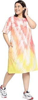 Wear Your OpinionWomen's Knee-Length Tie Dye T-Shirt Dress