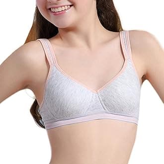 Phennie's Big Girls Cotton Training Bras Wireless Light Padded Sports Bras for Teens 8-18 Years