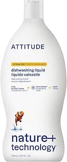 Washing Up Liquid, EWG Verified, Plant-Based & Vegan Dish Soap, Naturally Derived, Citrus Zest Scent, 700 mL