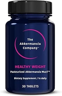 The Akkermansia Company Healthy Weight - Akkermansia Probiotic, Akkermansia Muciniphila, GLP-1, Metabolic Vitamins, GLP-1 Supplement for Gut Health, Chromium, Green Tea Leaf - 30 Tablets (Pack of 1)
