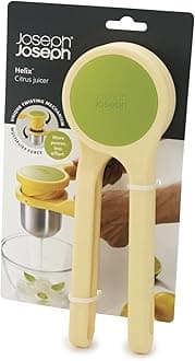 Joseph Joseph 20101 Helix Citrus Juicer Ergonomic Twist-Action Hand Press Stainless Steel, Yellow