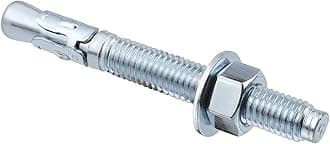 1/2 inch x 3-3/4 inch - 10 Pieces Wedge Anchor Zinc Plated Heavy Duty Fastener for Concrete