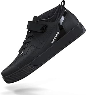 Mens MTB Mountain Bike SPD Cycling Shoes,Suitable Mountain Biking DH Enduro, Compatible All 2 Bolts Pedals,Black