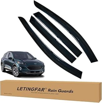Window Visors Rain Guards for Ford Escape 2020 2021 2022 2023 2024 2025 Accessories, Wind Deflectors Vent Shades for Ford Escape