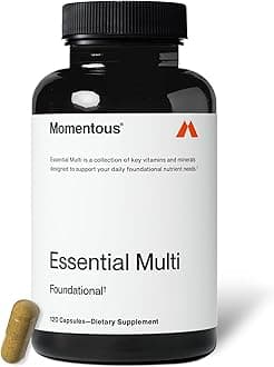 Momentous Essential Multivitamin for Women & Men - Complete Vitamin & Mineral Complex for Athletes & Wellness Enthusiasts - GMO & Gluten Free - NSF Certified for Sport - 30 Servings