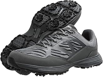 THESTRON Men Golf Shoes Mesh Breathable Breathable Golf Walking Sport Sneakers 7 Spikes Golf Trainers