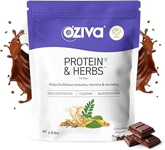 Protein & Herbs For Men, Chocolate 1Kg Protein Powder For Muscle Building, Recovery, And Better Stamina (With 23G Whey Protein + 15 Multivitamin For Men), Certified Clean