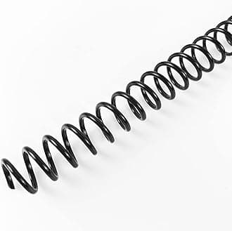 Binditek 100 Pack Plastic Spiral Binding Coils, 10mm(3/8"), 75 Sheet Capacity, 4:1 Pitch, Black Binding Spirals, for Students and Coworkers