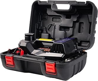 JANVITHA DC 12V Electric Hydraulic Car Jack with Digital Tire Inflator and LED Light Car Tyre Kit | Weight Capacity 5 Ton |JCJDI5TB (Height Upto 17.7 Inches)