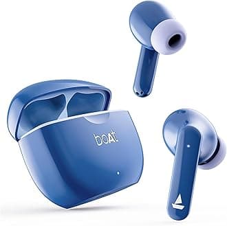 Boat Airdopes 120 Truly Wireless in Ear Ear Buds w/in Ear Detection, 40 hrs Playtime Quad Mics with ENx™ Tech, ASAP™ Charge, IWP™ Tech, Beast™ Mode with 65 ms Low Latency, BTv5.3 & IPX4(Dawn Blue)