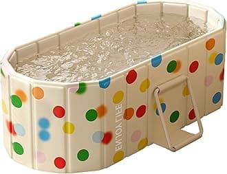 47''Portable insulated bathtub, Ice Bath Tub for Athletes, Inflation-free bathtub for shower, Ice Plunge Tub with Cover, Baths at Home & Outdoor