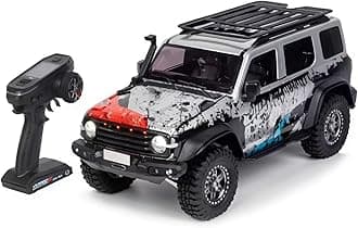 1:8 Rc Off Road Vehicle Tank 300 Cmed Type Electric Climbing Car Crawler Model Four Wheel Drive Axle Lock 2Speed Gearbox Light(Silver)