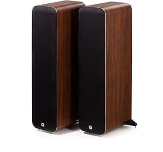 M40 Bluetooth Powered Floor standing Speakers HD Wireless Music Home Cinema Surround Sound System Walnut – Tweeter 22mm, Mid Bass/Driver 2x 125mm, Freq. Response 38 Hz – 22 kHz