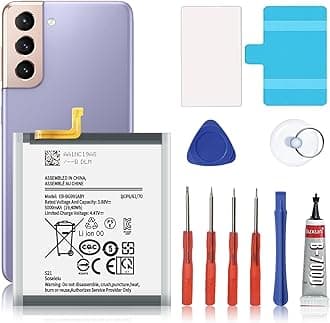 Galaxy S21 Battery,2025 New Upgraded 5000mAh EB-BG991ABY Replacement Battery for Samsung Galaxy S21 5G SM-G991U with Repair Tool Kits