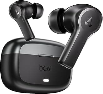 boAt Nirvana Lucid with 32dB ANC, Multi-Point Connection, In-Ear Detection, 60HRS Playback, Hearables App, 4 Mics ENx, IPX5 Truly Wireless Earbuds, TWS Ear Buds (Gunmetal Black)