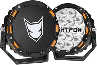 2 PCs 7 Inch LED Spot Light Round, Spot Beam 13226LM, Driving Light Angle Adjustable with DT Connectors, IP68 Waterproof, Compatible with Offroad Jeep Wrangler Truck Pickup SUV