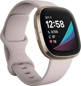 Fitbit FB512GLWT-FRCJK Advanced Smartwatch with Tools, Bluetooth - White
