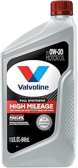 Full Synthetic High Mileage Motor Oil, SAE 0W-20 - 1 Qt; 852400
