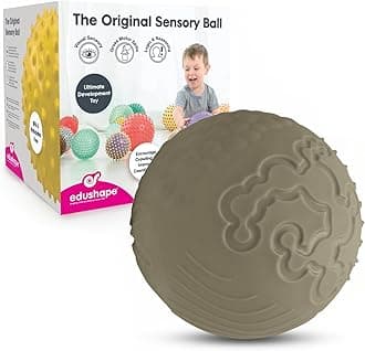 Edushape Texture-iffic Sensory Ball for Baby - 7" Baby Ball for Kids with 8 Sections of Different Tactile Patterns
