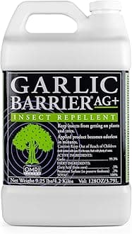 Liquid Garlic Insect Repellent Concentrate, 1 Gallon – OMRI Listed Garlic-Based Formula for Farms, Crops, Gardens & Greenhouses – Indoor & Outdoor Plant Protection