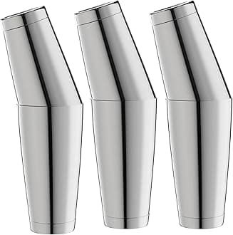 WOTOR Boston Cocktail Shaker Set, 530ml & 830ml Stainless Steel Weighted Shaker Tins, Professional Bar Tools for Bartender, Metal Mixer for Martini & Cocktails (3 Pack)