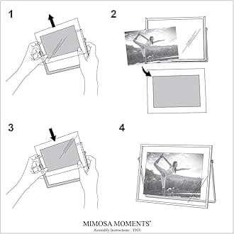 MIMOSA MOMENTS Gold Metal Floating Picture Frame (Gold, 4x6 horizontal)