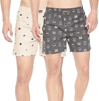 Pepe JeansMen's Premium Cotton Regular Fit Boxers|Ultra-Comfort Natural Fiber Printed Boxer Shorts with Elastic Waistband, Side Pockets - (Multicolor, Small)
