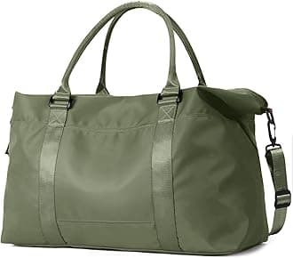 Travel Duffle Bag, Weekender Travel Bag Men Small Gym Bag for Women, Hospital Bag for Labor and Delivery, Overnight Bag Luggage Bag with Trolley Sleeve, Airplane Travel Essentials for Flying(Green)