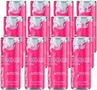 Reed Bull Summer Edition White Peach Energy Drink 250ml – Refreshing Energy Drink with a Fruity Twist (12)