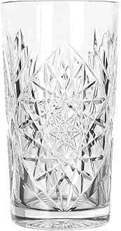 Libbey Hobstar Cooler Long Drink Glass - 470 ml / 47 cl - 6 pcs - Vintage Design - Dishwasher Safe