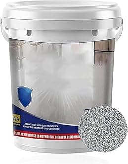 Epoxy Floor Paint, Self Leveling Epoxy Colored Sand Floor Paint, Epoxy Sand FloorPaint for Concrete, Resistant And Non-Slip, for High Gloss Marble Effect Garage Coating (Dark Gray)