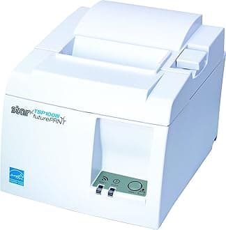 Star Micronics TSP143IIILAN Ethernet (LAN) Thermal Receipt Printer with Auto-cutter and Internal Power Supply - White