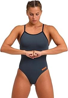 ARENA Women's Team Solid Light Drop Back One Piece Athletic, Quick Drying, Chlorine Resistant Swimsuit for Ladies