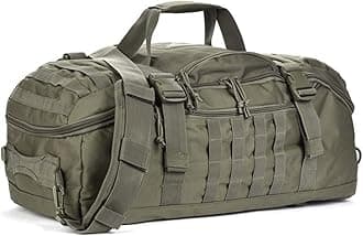 Miramrax Travel Duffle Bag Backpack for Men - Large Tactical Bags Weekender Gym Bag for Overnight Traveling Military Workout Deployment Sports (Green, 25L)