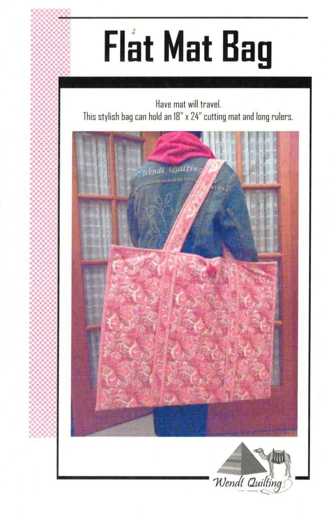 Flat Mat Bag Pattern, Carries Up to 18 Inch by 24 Inch Cutting Mat