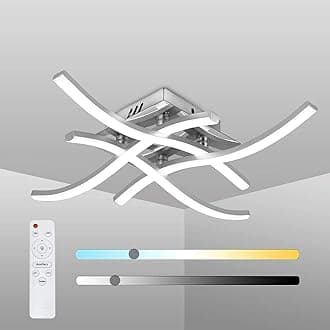 Miyawell LED Ceiling Light Dimmable Elegant Curved Design LED Ceiling Lamp 4 Built-in LED Boards 24W 2000lm Modern Metal Ceiling Lighting Fixture for Living Rooms Bedrooms