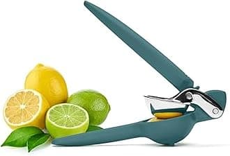 Chef'n FreshForce Lemon Press Citrus Juicer, Manual Hand Press Dual Gear Power for Maximum Juice Extraction, Durable, Collard Green
