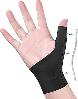 Thumb Wrist Brace Copper Compression Stabilizer Thumb Support Spica Splint for Carpal Tunnel, Arthritis, Tendonitis and TFCC Pain Relief - Women & Men - Fits Left or Right Hand - Breathable, Soft and