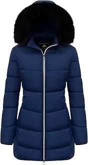 MOERDENG Women's Winter Windproof Warm Down Coats Waterproof Thicken Hooded fashions Puffer Jacket