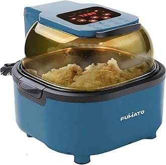 The Better Home Fumato 1100W Digital Air Fryer For Home- 6.8L|See Through Window,5 Presets(Fry,Grill,Roast,Steam&Bake),Rapid Air Technology,Non-Stick Basket,90% Less Fat,1 Year Warranty- Midnight Blue