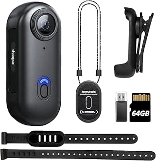 SHPTDJTIC Body Camera, Thumb Size Cam,Wearable Camera with 360°Rotatable Clip...