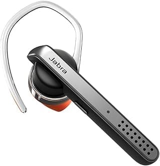 Jabra Talk 45 Bluetooth Headset for High Definition Hands-Free Calls with Dual Mic Noise Cancellation, 1-Touch Voice Activation and Streaming Multimedia