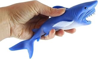 1 Sand Filled Squishy Shark - Moldable Sensory, Stress, Squeeze Fidget Toy ADHD Special Needs Soothing Ocean Animal